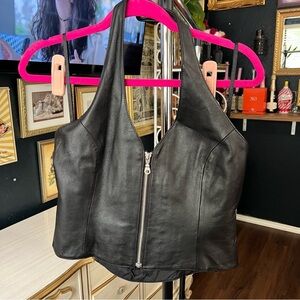 *2 Pc Set* Y2K Wilson’s Leather Halter Top and Mini Skirt Set Large